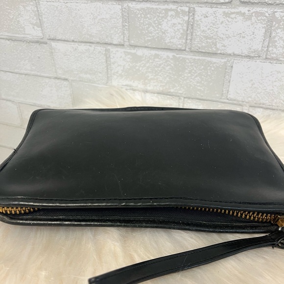 Coach Vintage Black Leather Wristlet New York City 6338 - Picture 7 of 10